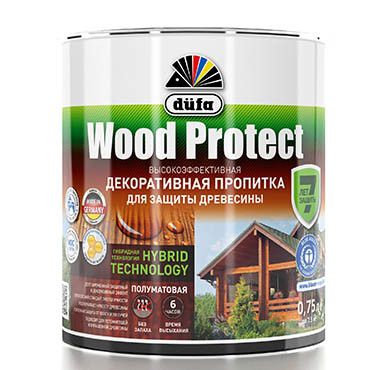 WOOD PROTECT белая 0.75 л "Dufa" Пропитка (выводим) (под заказ)
