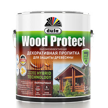 WOOD PROTECT белая 2.5 л Dufa Пропитка (выводим) (под заказ)